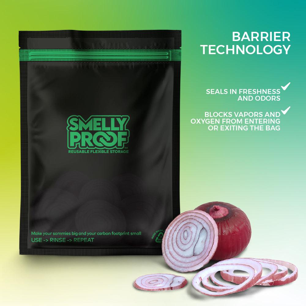 Smelly Proof bags are made with a barrier material to help control smell