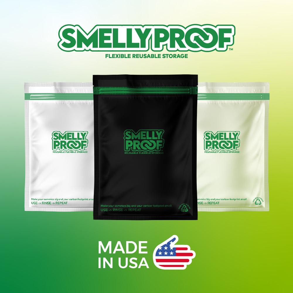 REUSABLE STORAGE BAGS by Smelly Proof, Extra Large HEAVY DUTY 5-mils  US-Made, BPA FREE Dishwasher-Safe Ziploc Reusable Freezer Bags Triple Zip  CLEAR